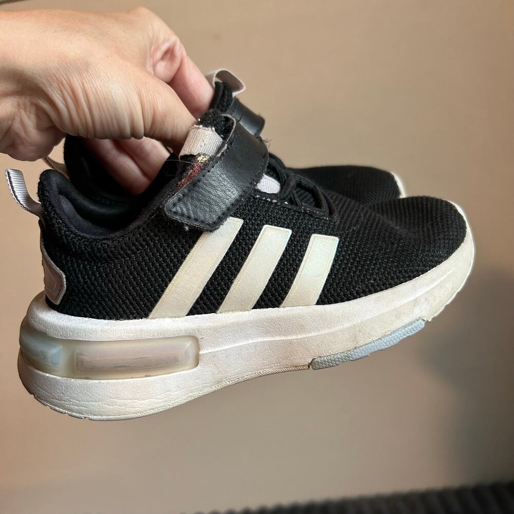Adidas Little Girl’s Adidas Shoes Black with a little sparke lines size 11